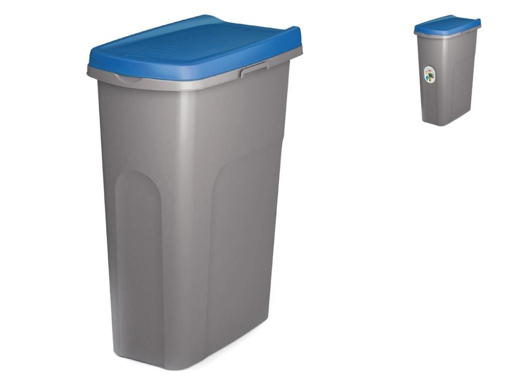 Ecosystem Trash Can 40 Liters Blue Lid Stefanplast