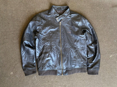 schott NYC Cafe Racer Jacke dunkelbraun Motorradjacke Gr. Large