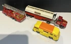 Vintage LESNEY Matchbox Vehicles / Tanker 1973 / Camper 1970 / Fire Engine 1972