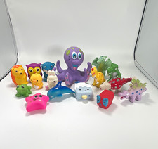 Toddler Baby Bath Toy Lot 16pc Nuby Purple Octopus Sea Animals Dinosaurs Squirt