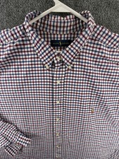 Ralph Lauren OCBD Oxford Red White Blue Check 4XB Big Flesh Pony Cotton Men