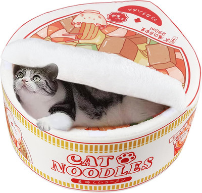 Ramen Noodle Dog & Cat Bed,Keep Warm and Super Soft Creative Pet Nest for Indoor
