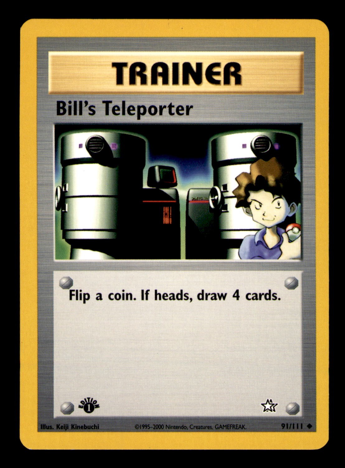 Bill's Teleporter 91/111 Uncommon Neo Genesis Pokemon 1st Edition Near Mint