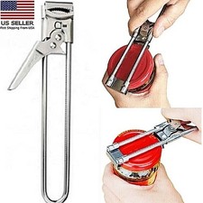 2PC Adjustable Jar & Bottle Opener Set, Stainless Steel Lid Gripper +/#