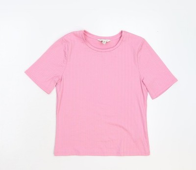 Miss Selfridge Damen rosa Basic T-Shirt Größe 14