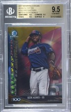 2017 Bowman Chrome Scouts Top 100 Gold Refractor 13/50 Ozzie Albies BGS 9.5 v9t