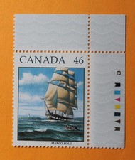 Canada 46 cent stamp 1999 MNH #1779 Sailing Ship Marco Polo