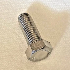 9/16-12  x  1  1/2"   HEX HEAD CAP SCREW,  stainless steel,   2pcs