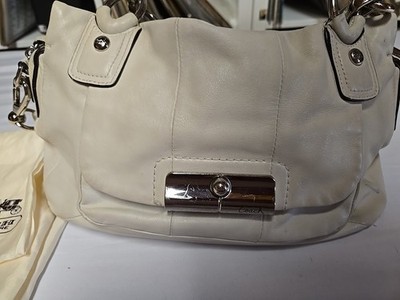 Coach Kristin Leather Zipper Satchel Ivory Exterior No. L 1093