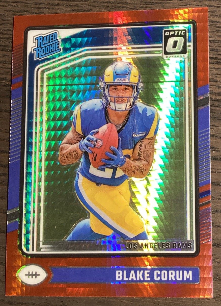 2024 Panini Donruss Optic Rated Red Hyper Prizm Blake Corum #208 Rookie RC