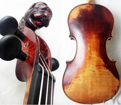 FINE OLD LIONHEAD VIOLIN - VIDEO - ANTIQUE RARE LION HEAD バイオリン скрипка 小提琴 420