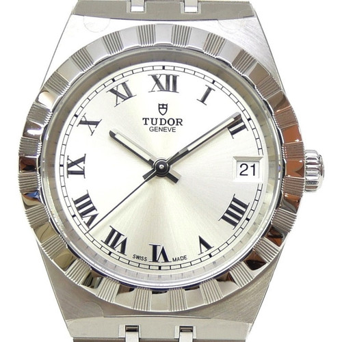TUDOR UHR ROYAL AUTOMATIKAUFZUG 28400 SILBER ZIFFERBLATT EDELSTAHL HERREN 34MM