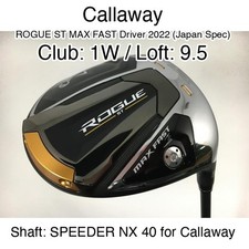 Callaway ROGUE ST MAX FAST Driver 2022 Japan Spec 1W Driver 9.5 SPEEDER NX 40
