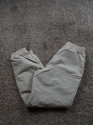 Wilo The Label Pants Womens Medium Beige Elastic Waist Joggers Lightweight