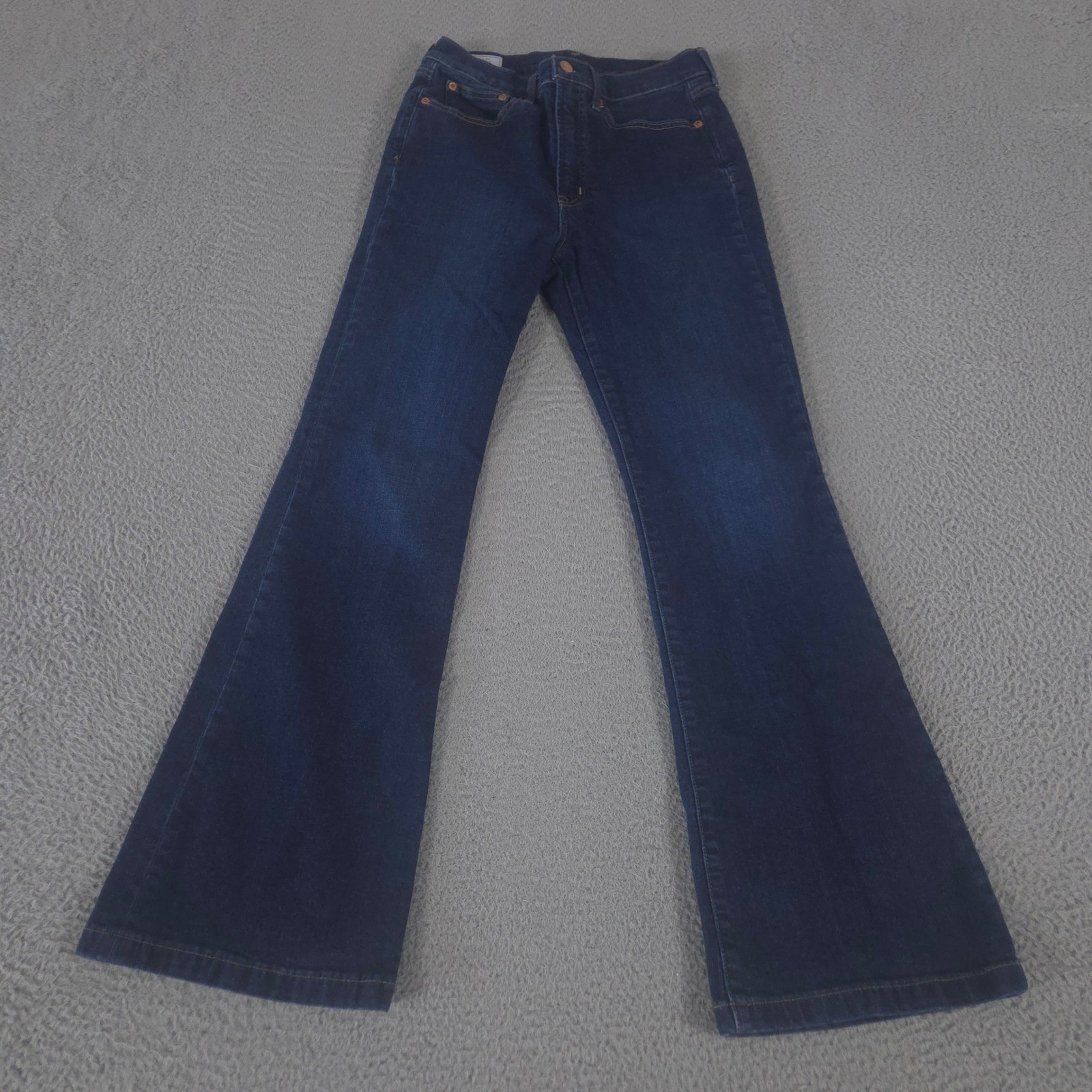 Gap Jeans Women 6R 28 Dark Wash '70s Flare High Rise Stretch Denim Wide Leg