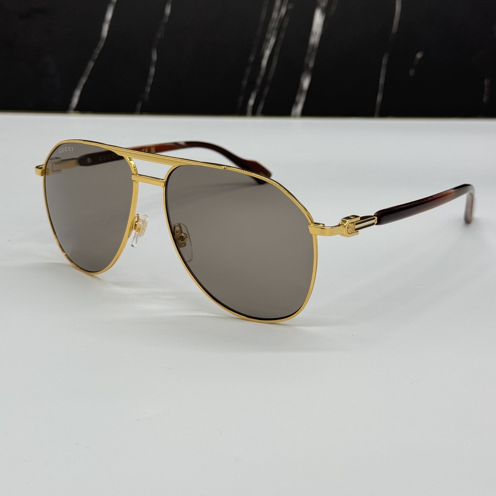 NEW GUCCI GG1220S 002 MEN GOLD/GRAY SUNGLASSES GUCCI image 5