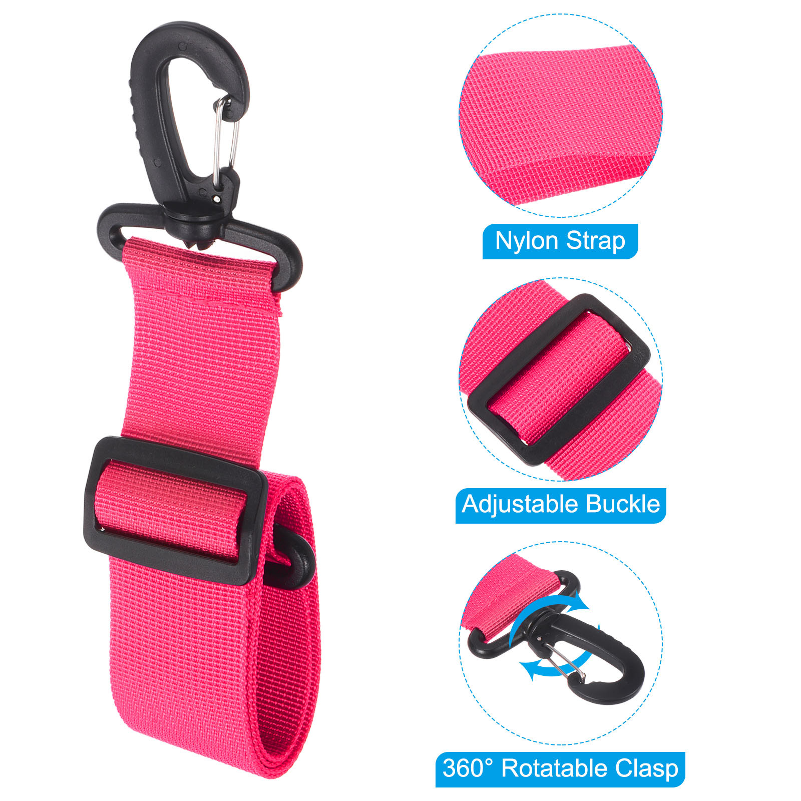 SALOMON Cinghia Porta Sci 80cmx3 8cm Confezione da 2 Cinghia per Scarponi da Snowboard Rosa