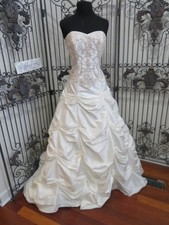 C23W DAVID'S T9252 IV CHAMP  SZ 10 ZIP WEDDING BALL GOWN DRESS NEW