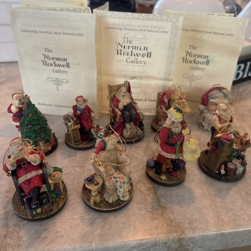 9 Rockwell’s Celebration of Santa - Norman Rockwell Christmas Ornaments