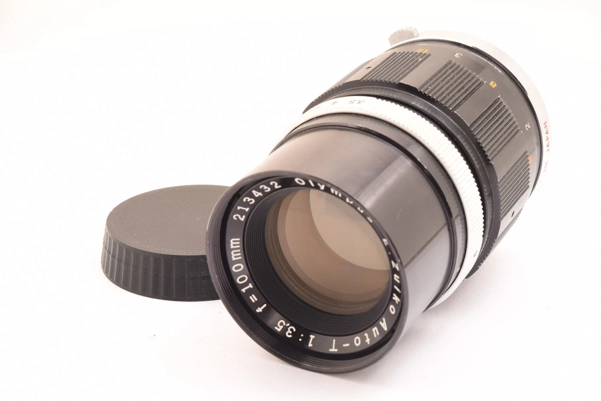 Olympus E.Zuiko Auto-T 100mm f/3.5 レンズ ペンFのE.Zuiko Auto-T 100mm F3.5望遠レンズ。: よもやまカメラ