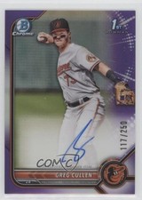 2022 Bowman Chrome Prospect Purple Refractor /250 Greg Cullen #CPA-GC Auto 16s2