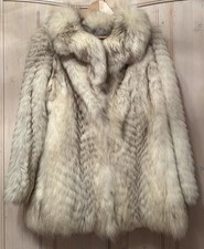 Fuchsmantel Blaufuchs Fuchs Pelzmantel Pelz Real Fur Blue Fox Coat Volpe 38-40/M