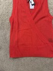 Winnie NY Men’s Sleeveless Wrap Vest, Open Knit, V Neck, Bright Red, Size L — photo 2