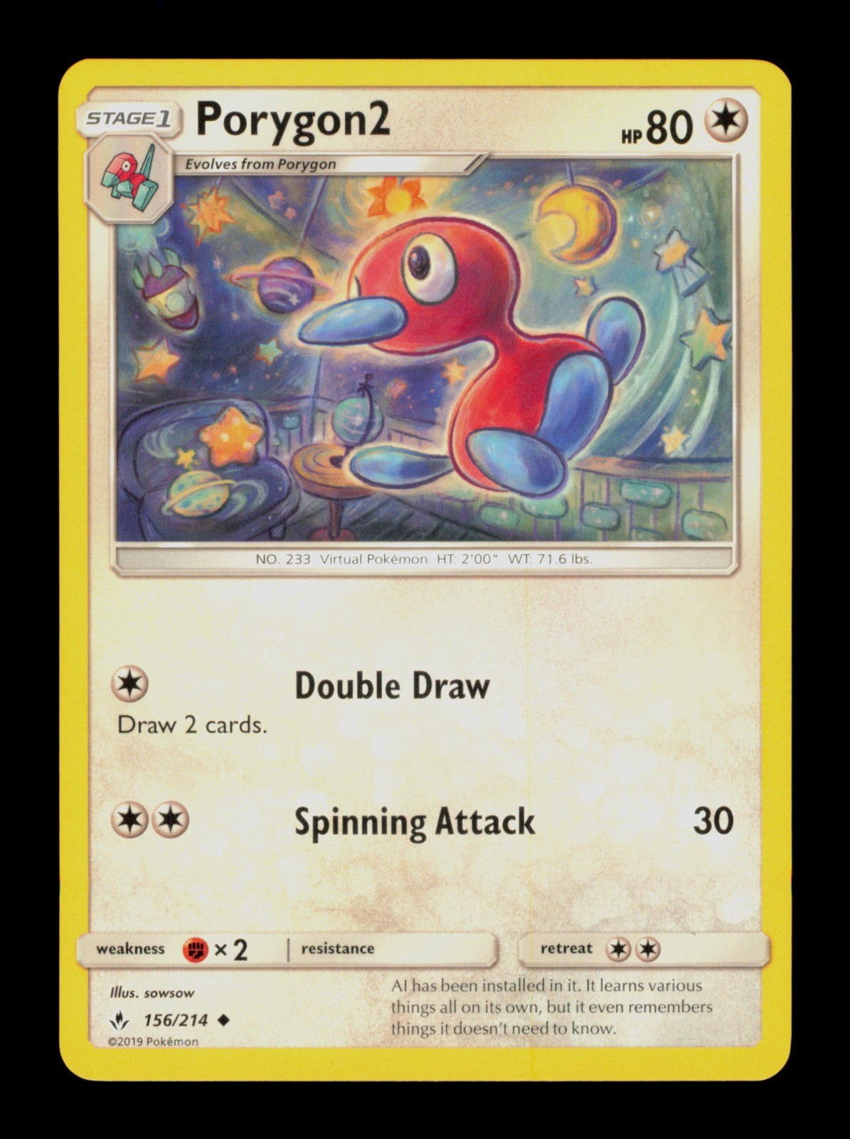 Porygon2 156/214 Pokemon Unbroken Bonds Trading Card TCG