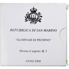 [#1276230] San Marino, 5 Euro, Olympic Games, Beijing 2008, Proof, 2008, Rome, S