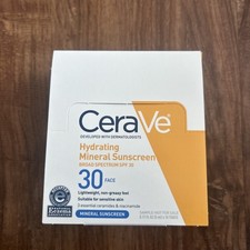 CeraVe Hydrating Mineral Sunscreen SPF 30 Face 0.17oz Mini 15