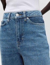 Marks & Spencer Womens Medium Indigo Cotton Cropped leg Jeans - M&S