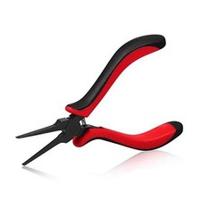 5.5 Inch Thin Flat Needle Nose Pliers Professional Thin Red black Smooth Jaw