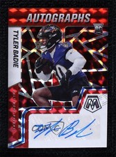 2022 Panini Mosaic Rookie Red Prizm Tyler Badie #RAM-TBA Auto 9r9