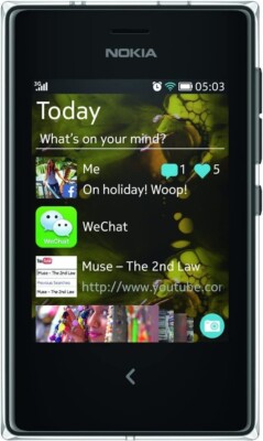 Nokia Asha 503 Smartphone 3 Zoll SIM-frei entsperrt - schwarz