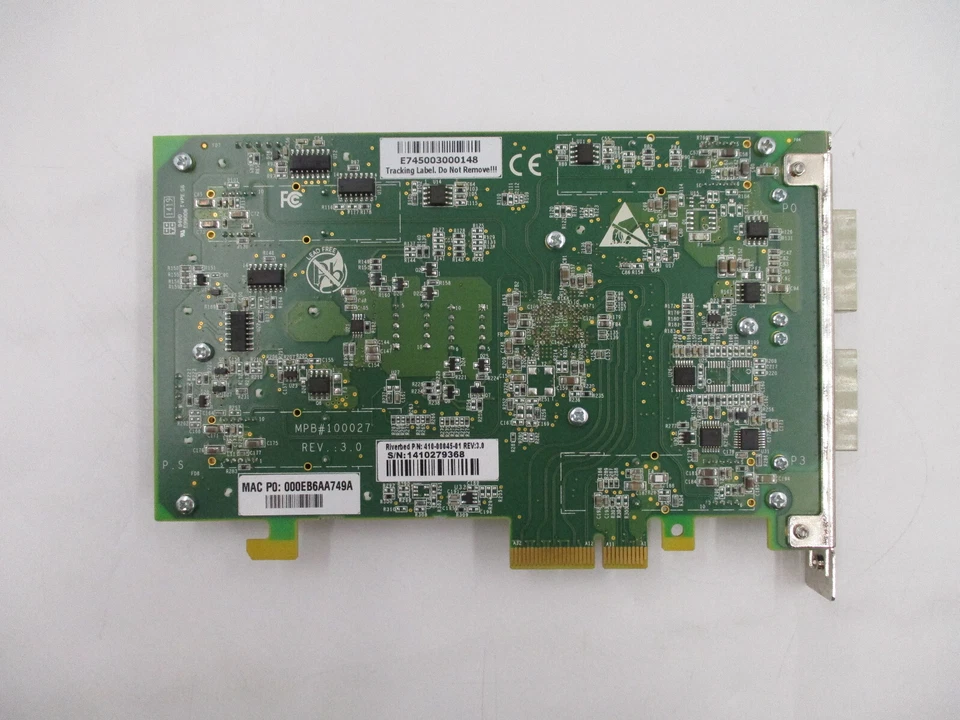 Riverbed Four-Port SX Multimode Fiber Gigabit Ethernet Card P/N: 410-00045-01 - Image 3 of 4