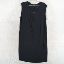 Tahari Women's Black Round Neck Sheath Dress Size XL
