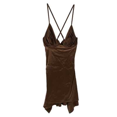 brown cowl neck mini dress Sweet Glow Cowl Neck Mini Dress