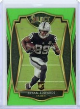 2020 Panini Select Football Lime Green Prizm Rookie #176 Bryan Edwards #19/49