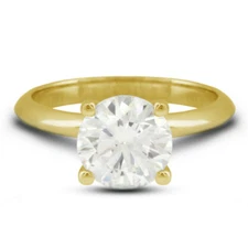 4.57ct F SI3 Round Natural Diamond 18k Gold Classic Solitaire Engagement Ring
