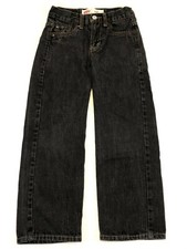 LEVI S 550 Jeans Boys Size 8 Slim 22 X 22 - Relaxed Fit Black Denim