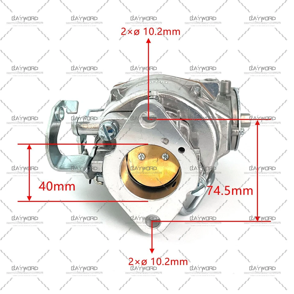 Carburador Rochester BC 1 bbl con obturador automático motor 235 Ci 6 cilindros 1950-1956 Chevy Foto 2 de 4