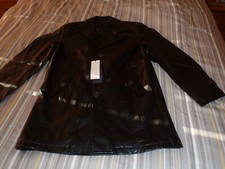 New Men Leather jacket Medium Large Black