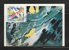 carte  1er jour   tableau Pignon les plongeurs  75 Paris   1981