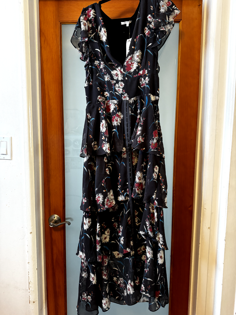 Willow and Clay Floral Tiered Maxi Dress - size M - NEW | eBay