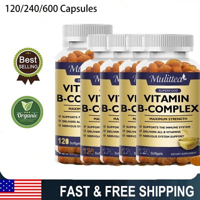 1/2/5X Vitamin B Complex Supplement - Super B Vitamin, Immune Boost, Energy