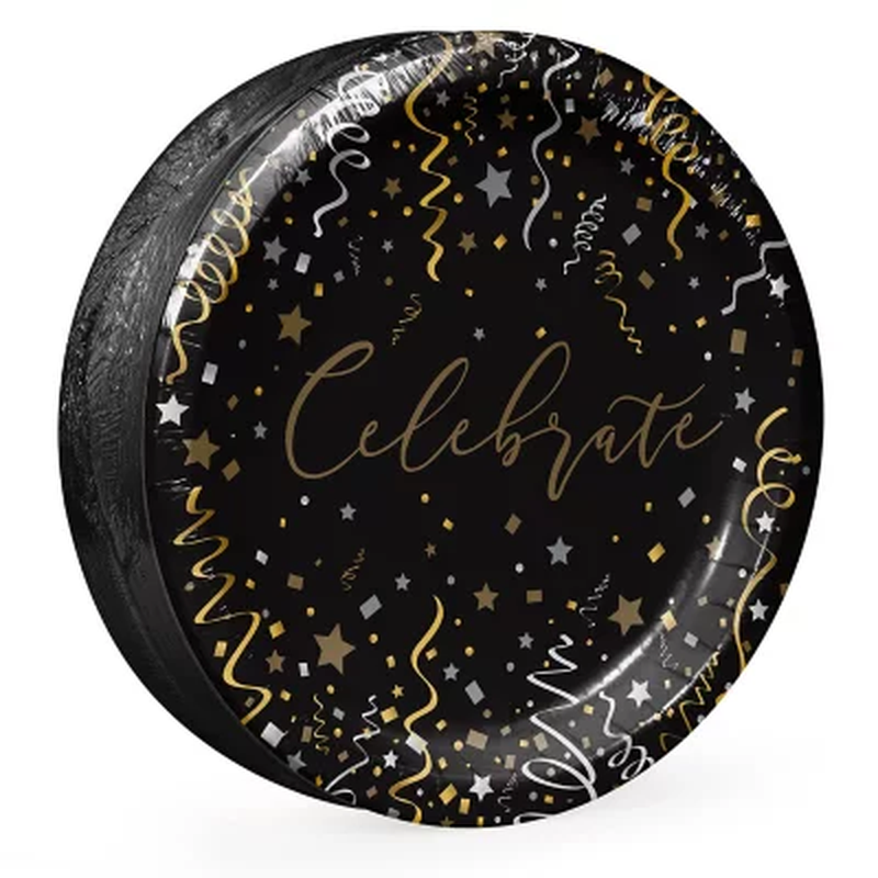 Artstyle New Year'S Celebration Paper Plates & Napkins Kit (285 Ct