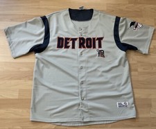 Detroit Tigers Baseball Mens Jersey  2XL Gray Embroidered All Stars Design