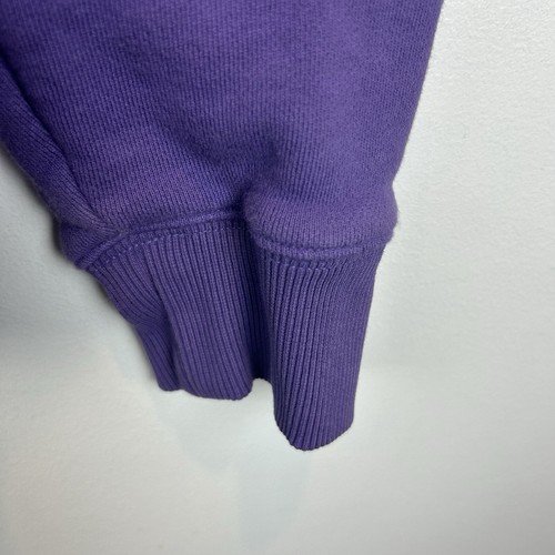 Lacoste Live Sweatshirt Mens XXL Crew Neck Purple Yellow Retro Signature Read - Picture 6 of 9