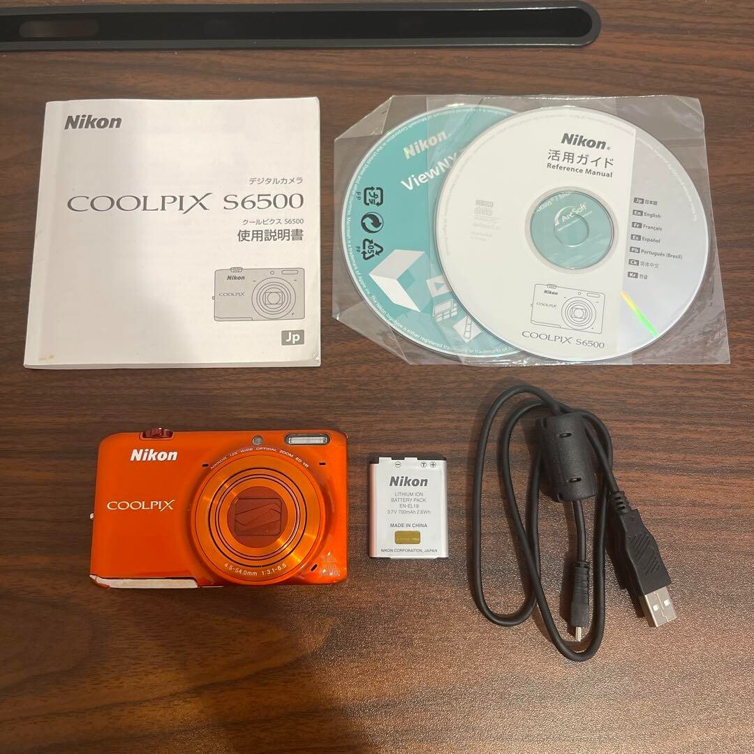 【ジャンク品】M Nikon COOLPIX S6500 オレンジ /デジカメ ジャンク品】M Nikon COOLPIX S6500 マンダリンオレンジ