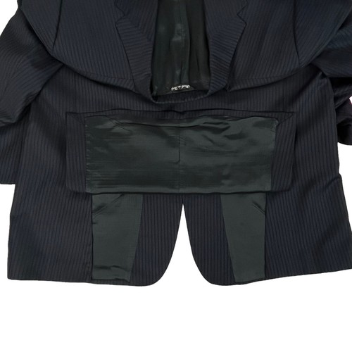 Adolfo Vitale Barberis Canonico Mens Suit Coat Super 110s Wool Blue 48 Reg - Picture 7 of 11